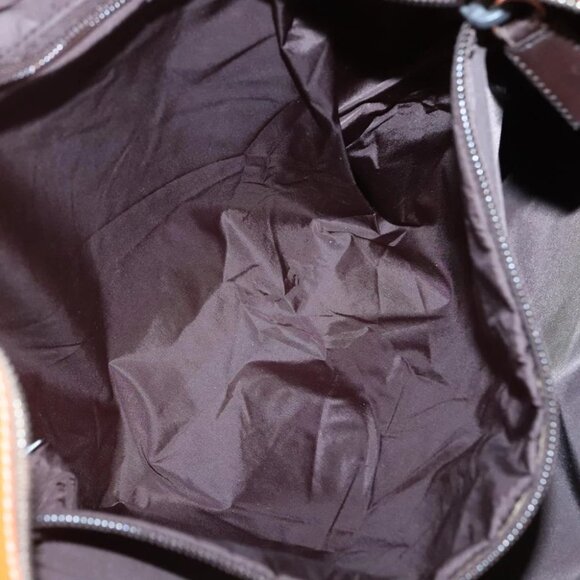 PRADA Tote Bag Canvas Beige Silver Auth 117799 - Picture 3 of 16